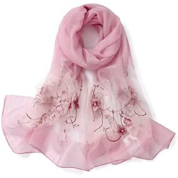 STARWHISPER Women Silk & Wool Long and Large Scarf Shawl Wrap For Evening Dress