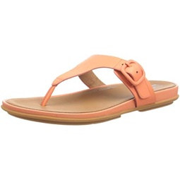FitFlop Womens Gracie Rubber-Buckle Leather Toe Post Sandals