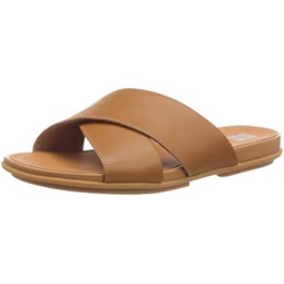 FitFlop Womens Gracie Leather Cross Slide