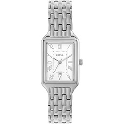 Fossil Raquel Womens Watch with Rectangular Case and Stainless Steel Bracelet or Leather Band
