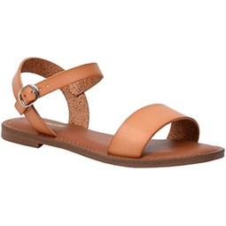 CUSHIONAIRE Womens Clara One Band Ankle Strap Sandal +Memory Foam, Wide Widths Available