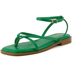CUSHIONAIRE Womens Vida strappy flat sandal +Memory Foam and Wide Widths Available