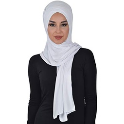 Aishas Design Jersey Hijab Scarves for Women, 95% Cotton Turban Headwrap Shawl