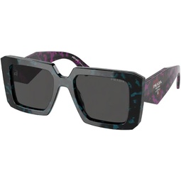 Prada PR23YS CONCEPTUAL Rectangle Sunglasses For Women+ BUNDLE With Designer iWear Eyewear Kit
