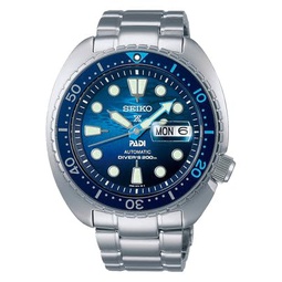 SEIKO Mens Blue Dial Silver Stainless Steel Band Prospex Sea Automatic Analog Watch
