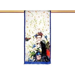 Bursa Ipek 100% Mulberry Silk Long Scarf for Women Famous Art Design Printed Breathable Lightweight Wrap 16x64 Inches