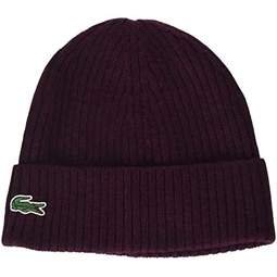 Lacoste Mens Small Croc Ribbed Knit Beanie