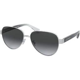 COACH HC7111 Pilot Sunglasses for Women + BUNDLE with Designer iWear Eyewear Care Kit