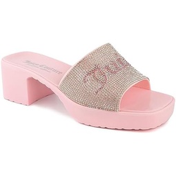Juicy Couture Flip Flops for Women - Thong Sandals For Women - Womens Open toe Slip-on Sandal with Glitter Rhinestone Accents on strap