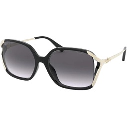 COACH HC8280U Square Sunglasses for Women + BUNDLE with Designer iWear Eyewear Care Kit
