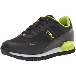 BOSS Mens Running Style Low Profile Mesh Sneakers with Constrast Bold Sole