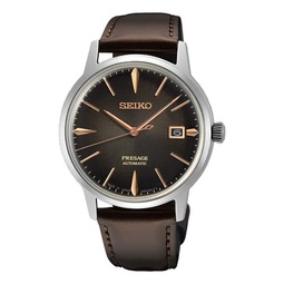 SEIKO Mens Brown Dial Leather Band Automatic Watch