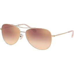 Coach HC7079 Aviator Sunglasses For Women+FREE Complimentary Eyewear Care Kit
