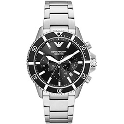 Emporio Armani Mens Dive-Inspired Sports Watch with Stainless Steel, Ceramic, or Silicone Band