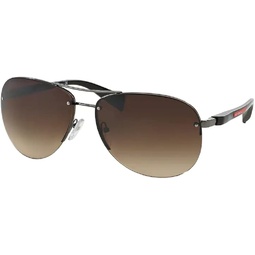 Prada PS56MS Pilot Sunglasses For Men For Women+ BUNDLE With Designer iWear Eyewear Kit
