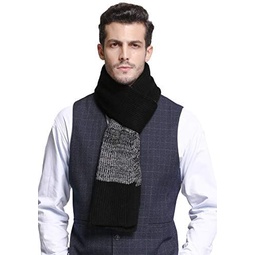 RIONA Mens Winter Cashmere Feel Australian Merino Wool Soft Warm Knitted Scarf