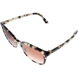 Prada PR 03XS UAO2F1 Tortoise Plastic Rectangle Sunglasses Pink Gradient Lens