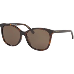 COACH HC8271U Square Sunglasses for Women + BUNDLE With Designer iWear Eyewear Kit