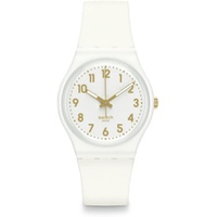 Swatch Gent BIOSOURCED White Bishop Quartz Watch