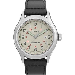 Timex Mens Expedition North Sierra Watch - Black Strap Cream Dial Stainless Steel Case