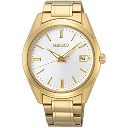 SEIKO Watch for Men - Essentials Collection - with Sunray Finish, Date Calendar, LumiBrite Hands, Stainless Steel Case & Bracelet, and 100m Water Resistant