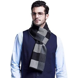 RIONA Mens Merino Wool Blend Knitted Scarf - Soft Warm Cashmere Feel Neckwear