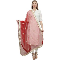 Phagun Womens Neck Wrap Designer Net Dupatta Indian Long Stole Throw