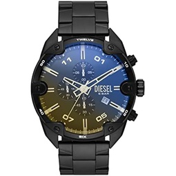 Diesel Spiked Mens Watch, Chronograph Watch with Stainless Steel Bracelet or Genuine Leather Band