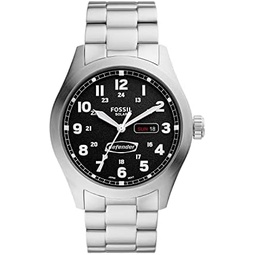 Fossil Defender Mens Solar-Powered Stainless Steel Watch