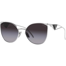 Prada PR 50ZS - 1BC09S Sunglasses Silver w/Grey Gradient 59mm