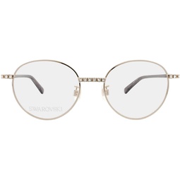SWAROVSKI Oval Eyeglasses SK5424-H 032 Pale Gold/Gray 51mm