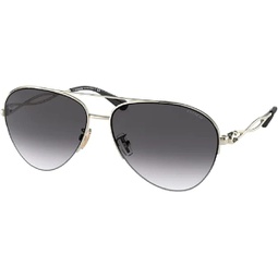 COACH HC7124 Pilot Sunglasses for Women + BUNDLE with Designer iWear Eyewear Care Kit