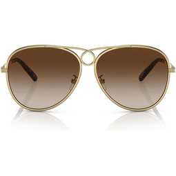 Tory Burch Sunglasses TY 6093 330413 Shiny Gold