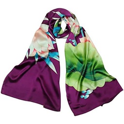 HangErFeng Scarf Silk Chinese Traditional Water Ink Print Hair Scarf Shawls Gift Packaging H260