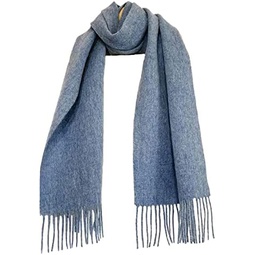MARUYAMA Stylish Long Scarf, Wool Muffler, Brushed woven fabric of 100% wool, Warm and comfort, Long size 70.8x11.8in, B0102