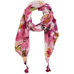 Hadley Wren Womens Spring Abstract Floral Lightweight Fashion Scarf with Tassels