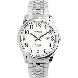 Timex Mens Easy Reader 38mm Perfect Fit Watch  Two-Tone Case White Dial with Two-Tone Expansion Band
