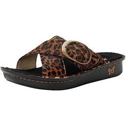 Alegria Women Vanya - Timeless Comfort, Arch Support and Travel Style - Casual Open Toe Slide for Everyday Elegance - Lightweight Leather Buckle Sandal