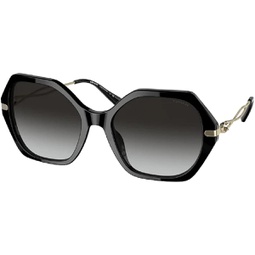 COACH HC8315 Irregular Sunglasses for Women + BUNDLE with Designer iWear Eyewear Care Kit