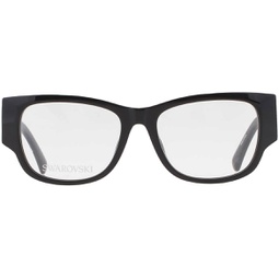 SWAROVSKI Rectangular Eyeglasses SK5473 001 Shiny Black 54mm