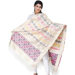Exotic India Brocade Dupatta from Gujarat with Brocade Weave