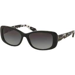 COACH HC8168 Rectangle Sunglasses for Women + BUNDLE with Designer iWear Eyewear Care Kit