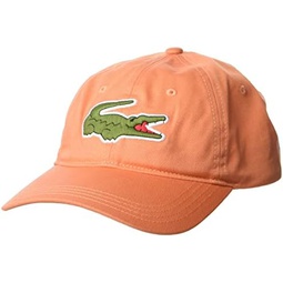 Lacoste Unisex Adult Big Croc Twill Adjustable Leather Strap Hat