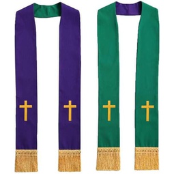 BLESSUME Church Clergy Pastor Reversible Stole