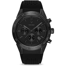 Vincero Luxury Watch for Men - Altitude or Rogue Style Italian Mens Watch, 43m and 44mm Stainless Steel, Chronograph Wrist Watch - Automatic Watch with Japanese Quartz Movement