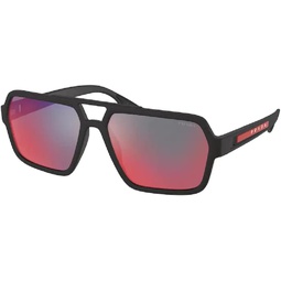 Prada PS01XS Rectangle Sunglasses for Men + BUNDLE With Designer iWear Eyewear Kit