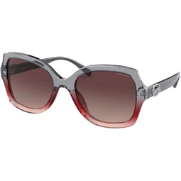 COACH HC8295 Square Sunglasses for Women + BUNDLE with Designer iWear Eyewear Care Kit