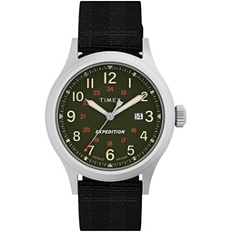 Timex Mens Expedition North Sierra Watch - Black Strap Cream Dial Stainless Steel Case