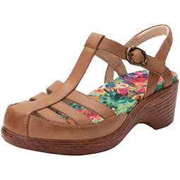 Alegria Womens Summer Leather Wedge Sandal