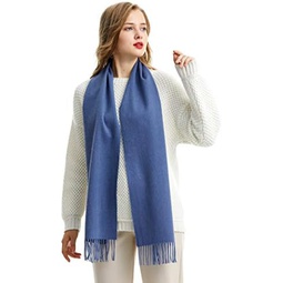 MARUYAMA Cashmere Scarf, 100% Pure Cashmere, Quality Finishing, Gorgeous & Natural, Long Size 70.9x11.9 in, K0102